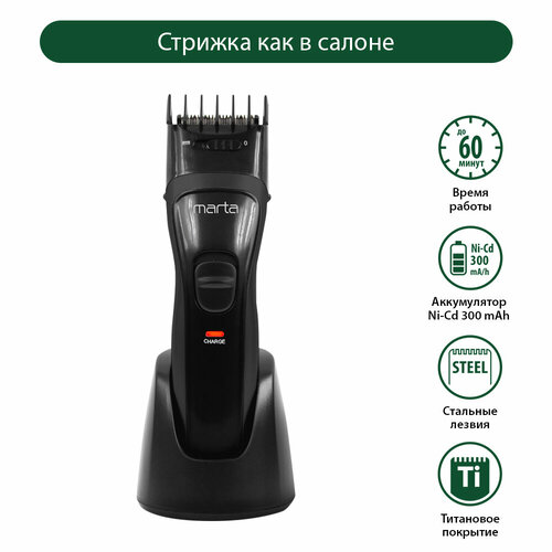 Машинка для стрижки MARTA MT-2218 темный графит 116000₽