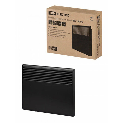 Конвектор TDM Electric ЭК-1000С 1000 Вт термостат стич черный SQ2520-1207 412900₽