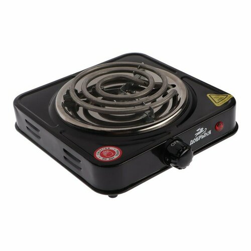 Настольные плиты Добрыня Плитка электрическая Добрыня DO-2205B 1000 Вт 1 конфорка чёрная 150100₽