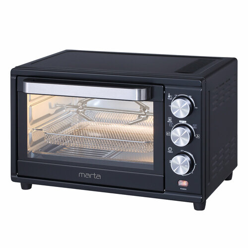 Мини-печь MARTA MT-EO4293B 32 литра аэрогриль конвекция шашлычница черный жемчуг 948800₽