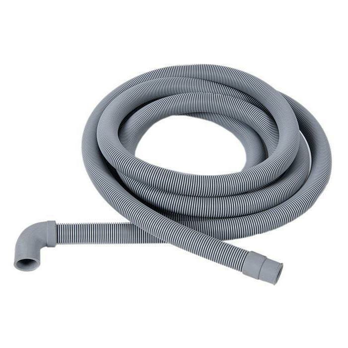 фото Шланг сливной для стиральной и посудомоечной машины, 2,5 м, Г- образный