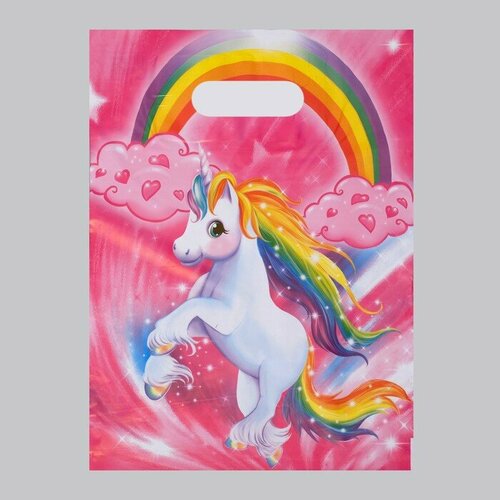 Пакет Единорог полиэтиленовый с вырубной ручкой 30х40 см 35 мкм набор 10 штук 682₽