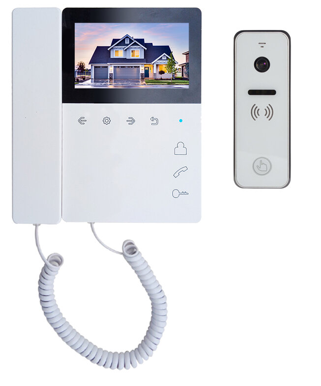 Tantos Elly с трубкой iPanel 2 + (белая) (комплект домофона 43