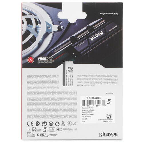 Твердотельный накопитель Kingston Fury Renegade 2000Gb PCI-E 4.0 x4 SFYRDK/2000G - фото №16