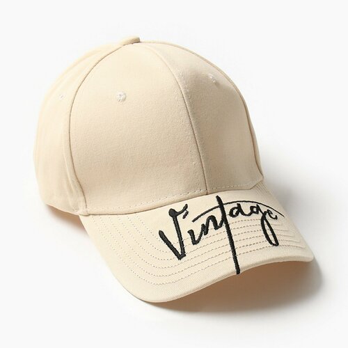 фото Кепка minaku, размер 54/56, бежевый