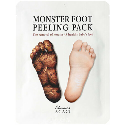 Chamos Acaci~Носочки для пилинга стоп~Monster Foot Peeling Pack Futto очищающая кислородная маска тм chamos acaci чамос акаки