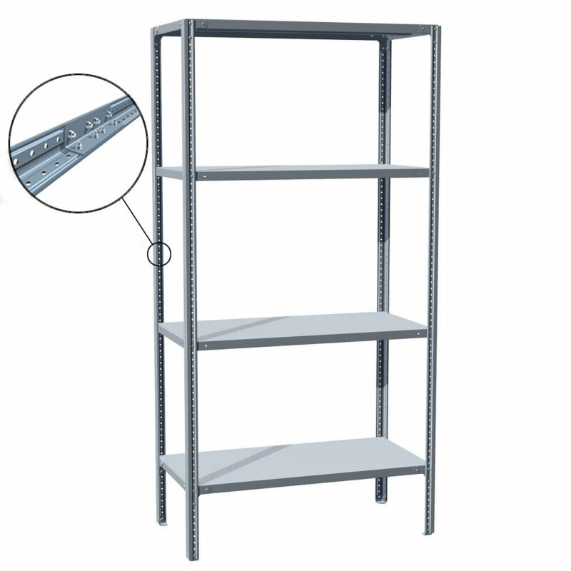 фото Стеллаж пакс-металл МС-244 Р (192x100x40) разборная стойка