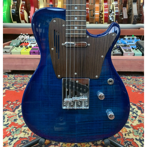 Электрогитара шестиструнная U-One by Magneto UT-10P Telecaster SS Flame Maple Transparent Blue, музыкальный инструмент для начинающих музыкантов и профессионалов