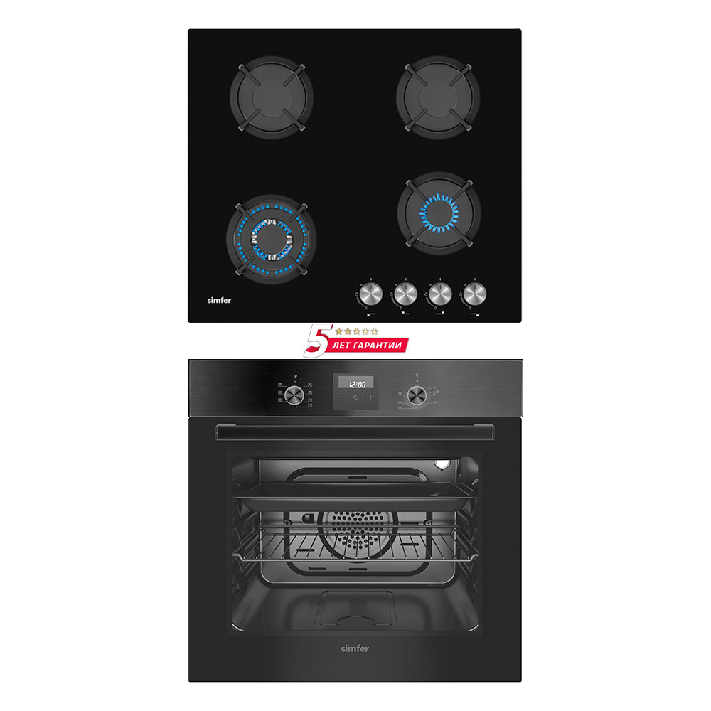 Комплект встраиваемой бытовой техники Simfer S69B572, варочная панель и духовой шкаф