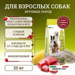 Dado Dog Professional Adult Large Breed Ocean Fish & Rice монобелковый корм для собак крупных пород, с рыбой и рисом - 20 кг - изображение