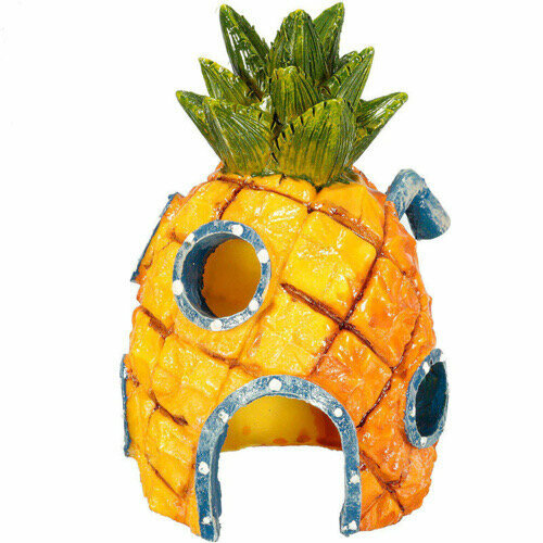 Декорация для аквариума домик Спанч Боба 7,5,*7,5*13,5 см