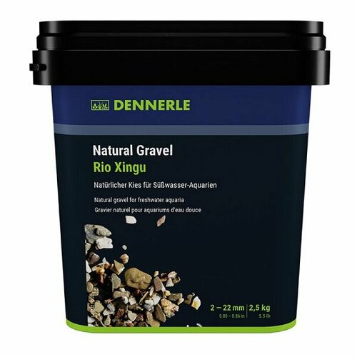 Dennerle Грунт природный Dennerle Riu Xingu 2-22 мм, коричнево-серый, 2,5 кг