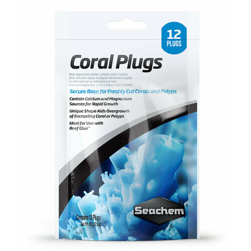 Плашки для кораллов Seachem Coral Plugs 12шт