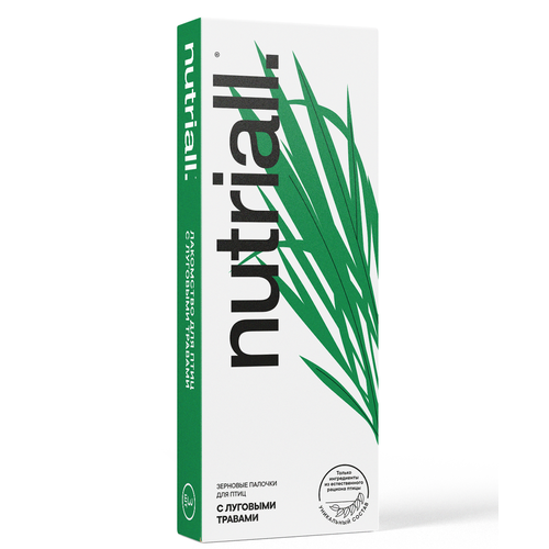 Лакомство для птиц Nutriall 3 зерновые палочки с луговыми травами 90г