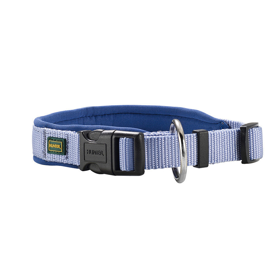 фото Hunter ошейник для собак Neoprene VP 35-40 см/S-M, нейлон/неопрен, голубой Hunter 4016739639653
