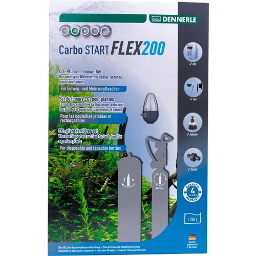 Система подачи CO2 Dennerle Carbo Start FLEX200 без баллона установка для подачи со2 dennerle bio complete set для аквариумов до 60 литров