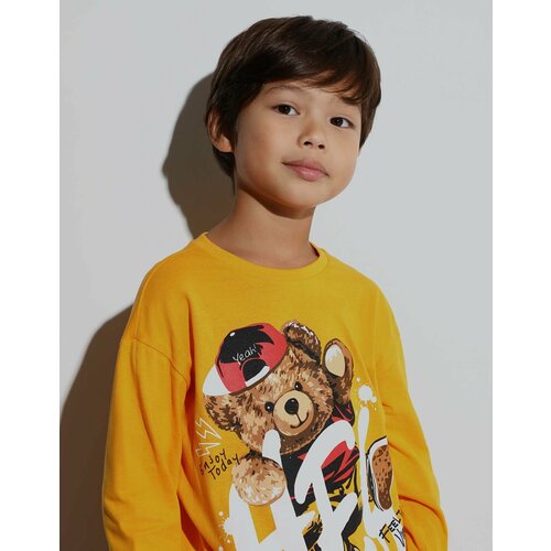 фото Футболка gloria jeans, размер 8-9л/134 (33), оранжевый