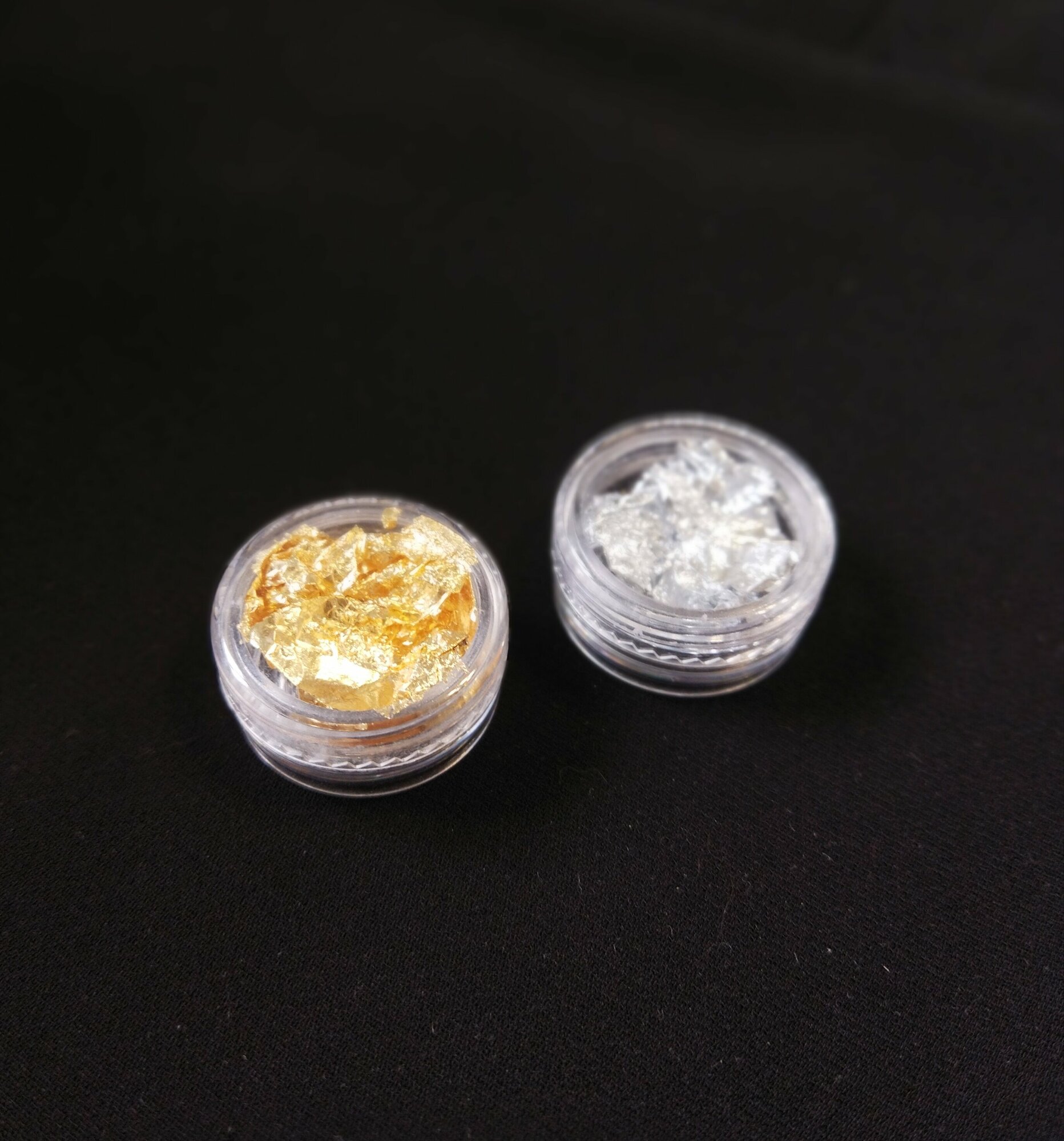 Поталь фольга золотая и серебряная для дизайна ногтей 2 шт