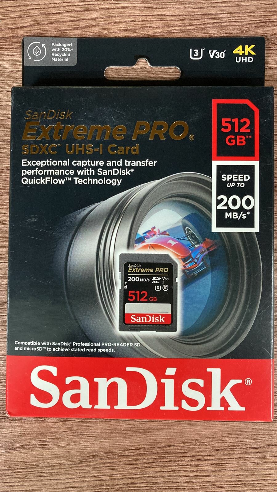 Карта памяти SDXC 512GB SanDisk Extreme Pro SD UHS I 200/40MB/s - фото №4