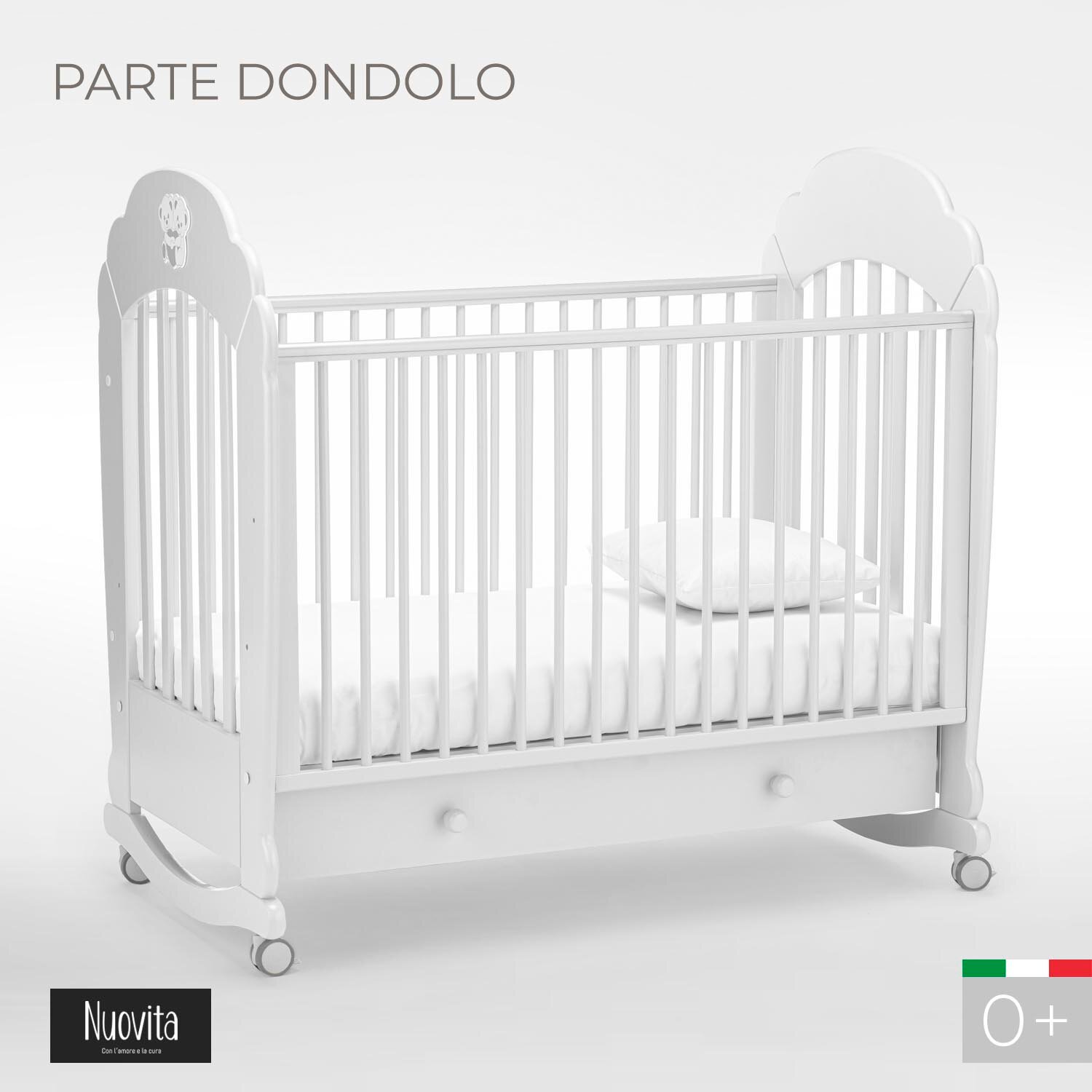Детская кровать Nuovita Parte dondolo Bianco, белая - фото №3
