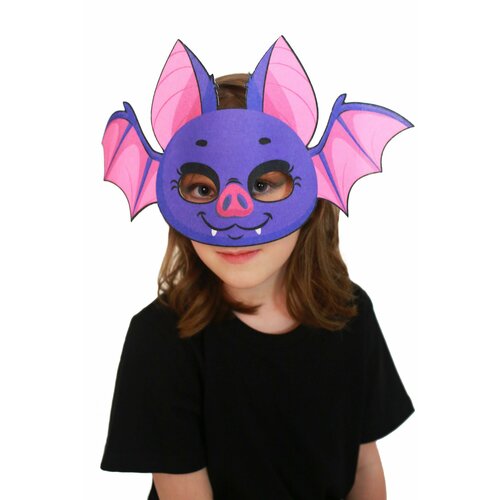 фото Маска на хэллоуин для девочки летучая мышь мой карнавал