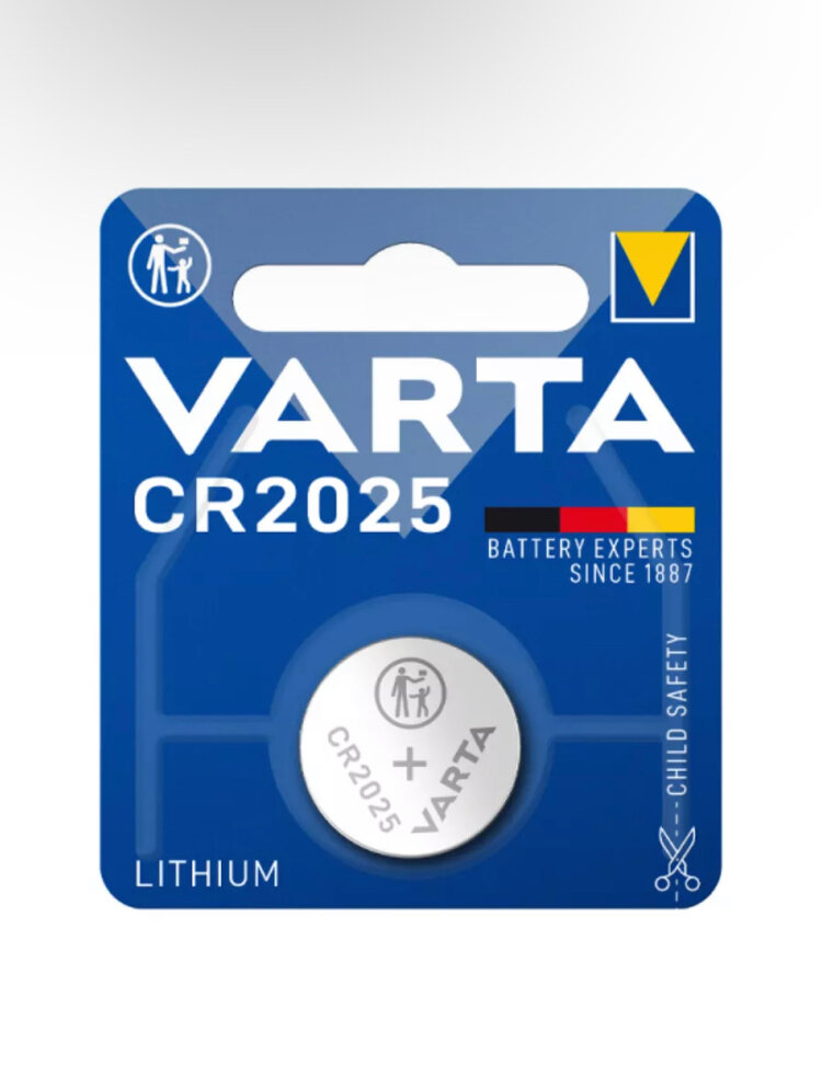 Батарейка литиевая Varta, CR2025-1BL, 3В, блистер, 1 шт.