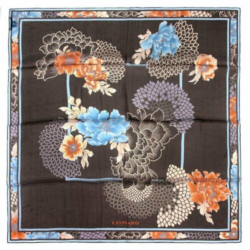 фото Платок leonard,90х90 см, коричневый