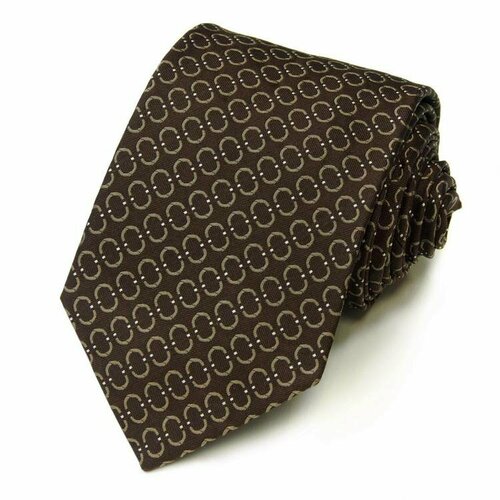 галстук seidensticker натуральный шелк для мужчин синий Галстук CELINE, коричневый
