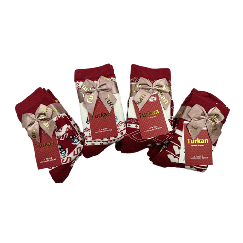 фото Носки turkan, 12 пар, размер 36-41, белый, красный