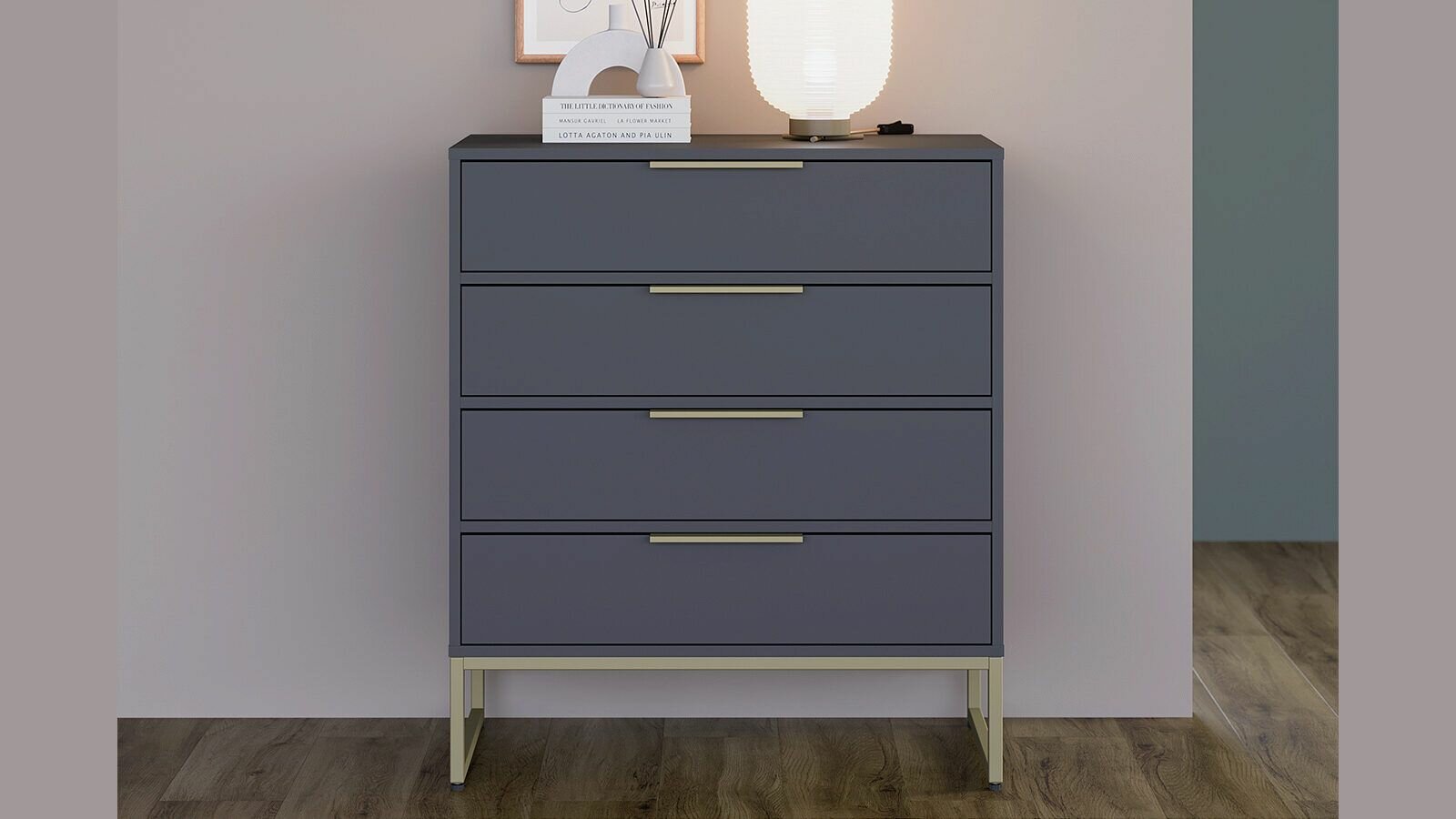 фото Комод 4 ящика Amur (Амур) Белый Премиум