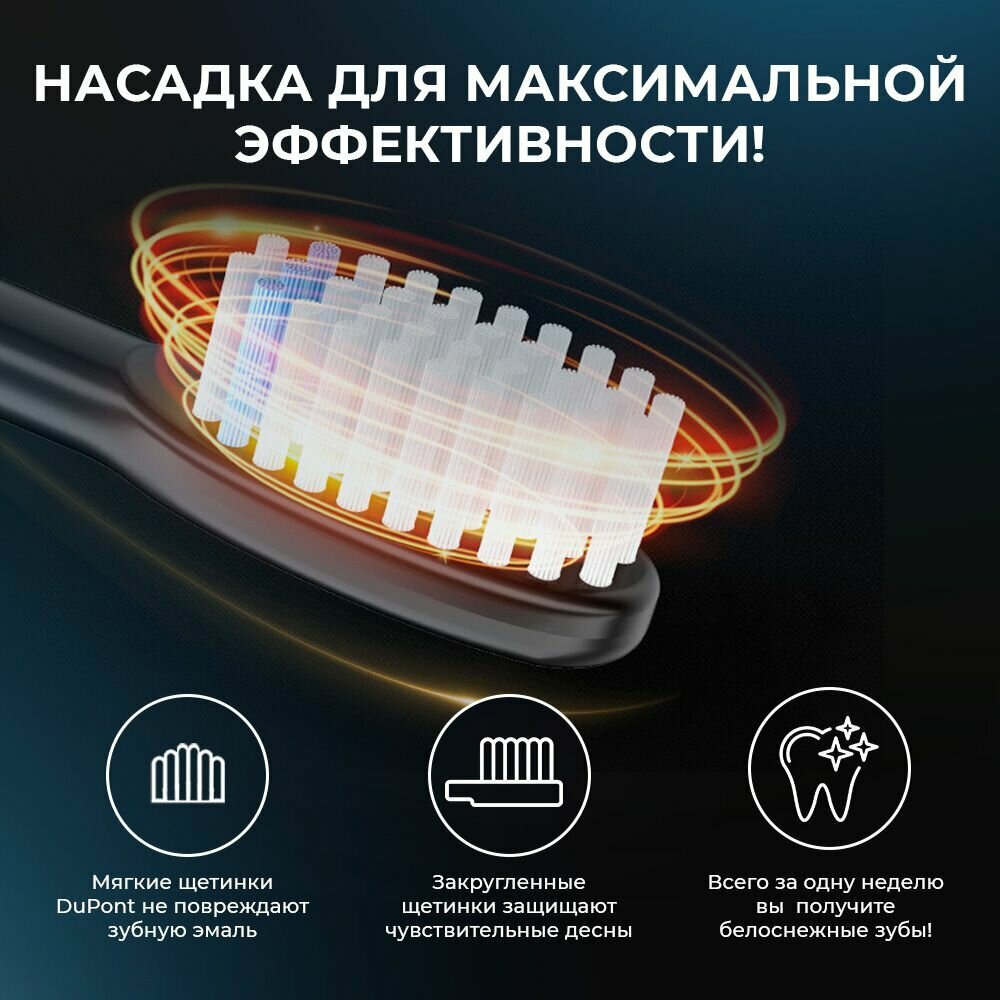 Звуковая электрическая зубная щётка MYDENTYX PDB 2000-01, синяя