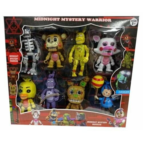 Five Nights at Freddys set 2/FNAF/3 фигурки аниматроников/Пять ночей с Фредди 6шт с аксессуарами)