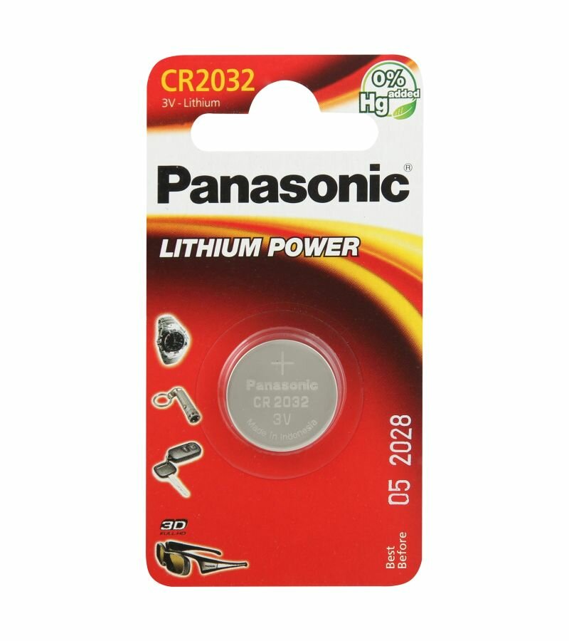 Батарейка Panasonic CR 2032 Bli 1 Lithium (CR-2032EL/1B) - фото №3