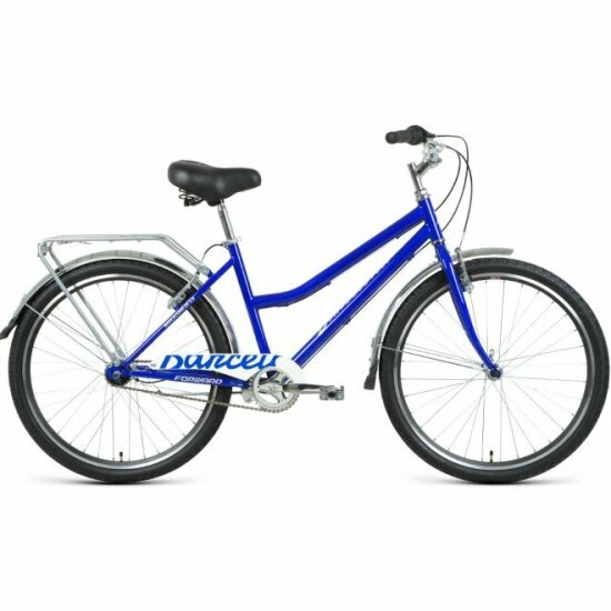 Городской велосипед Forward Barcelona 26 3.0 2020-2021, синий/серебристый, рост 17"