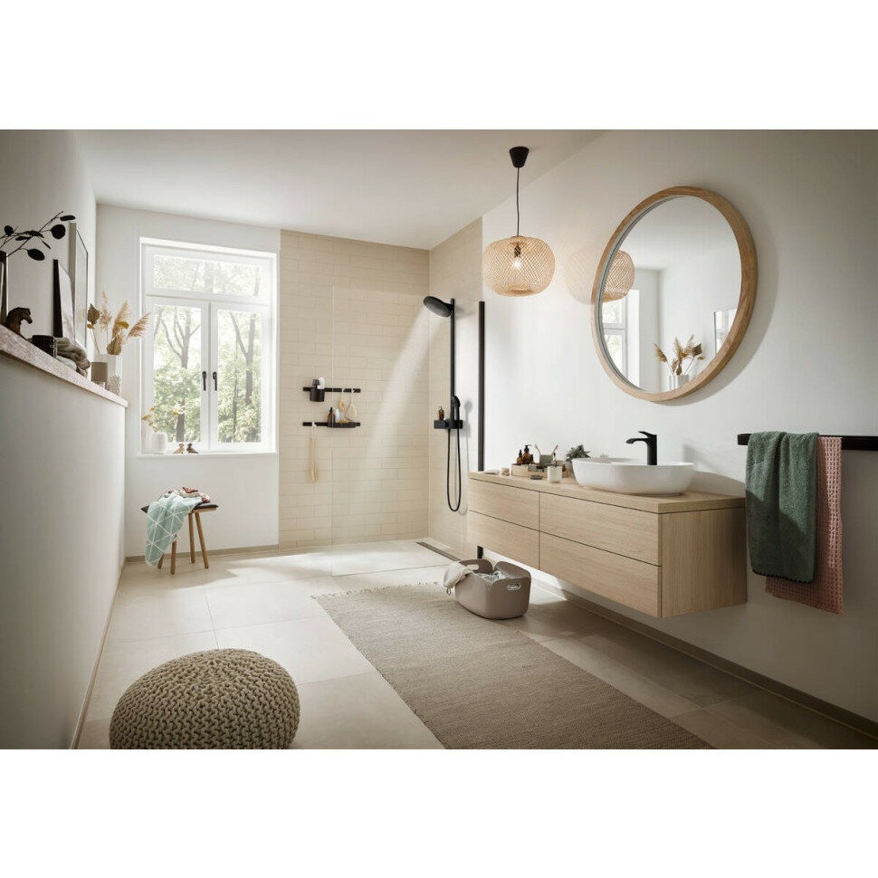 Душевая система hansgrohe Pulsify S 260 2jet с термостатом 24240670, матовый черный - фото №9