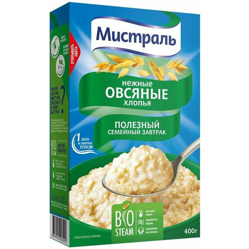 Хлопья Мистраль Овсяные Нежные 400г