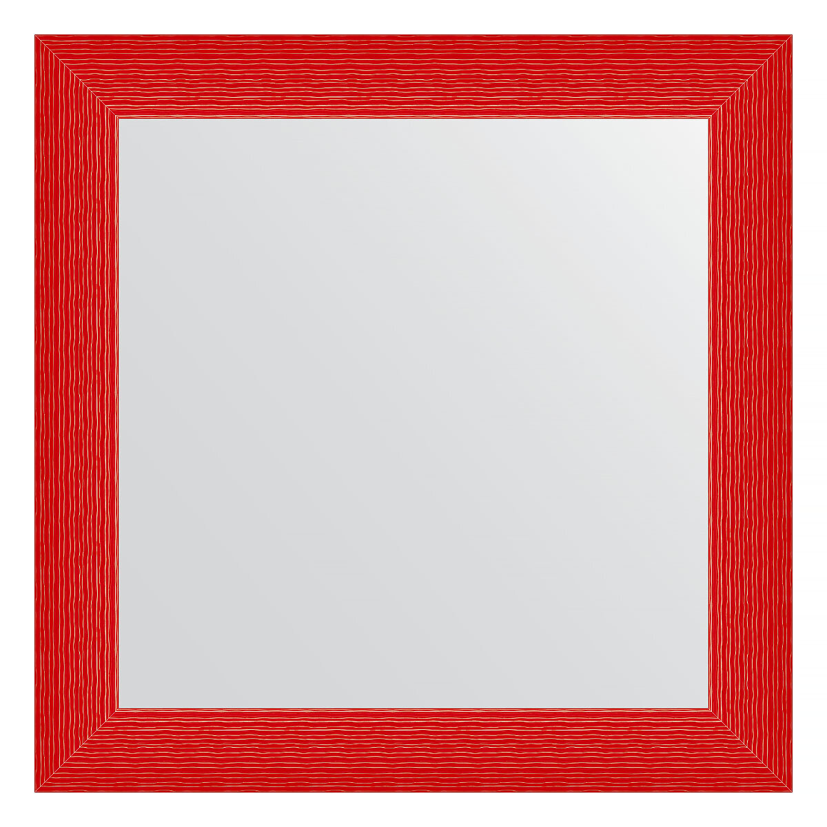 Зеркало настенное EVOFORM в багетной раме красная волна 80х80 см для гостиной прихожей кабинета спальни и ванной комнаты BY 3907