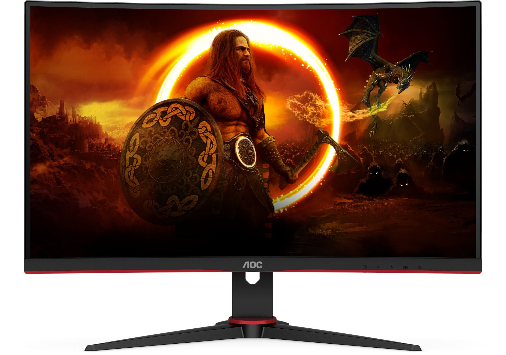 Монитор AOC 27" Gaming C27G2E черный/красный VA LED 1ms 16:9 HDMI матовая 250cd 178гр/178гр 1920x1080 240Hz VGA DP FHD 5кг