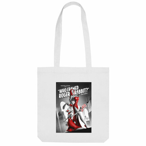 Сумка шоппер Us Basic, белый мужская футболка кролик роджер красный постер фильм s серый меланж
