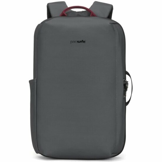 Спортивный рюкзак антивор Pacsafe Metrosafe X 16 серый объем 18 л, 30 х 10 х 44 см, скрытый карман на спинке, водоотталкивающий материал