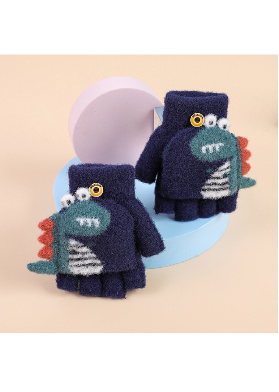 фото Перчатки детские, варежки без пальцев, желтые, размеры 3–8 лет