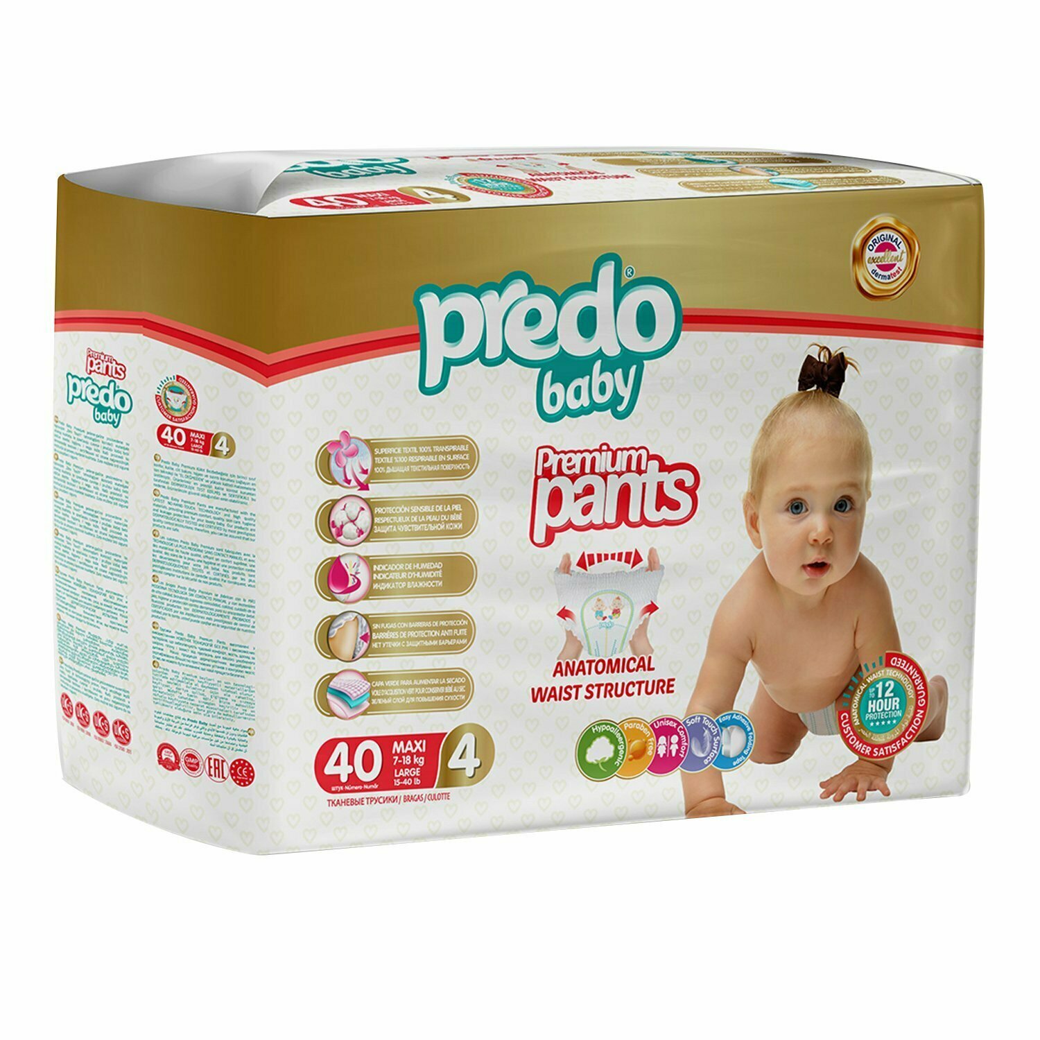 Подгузники-трусики Predo Baby 4 7-18кг 40шт