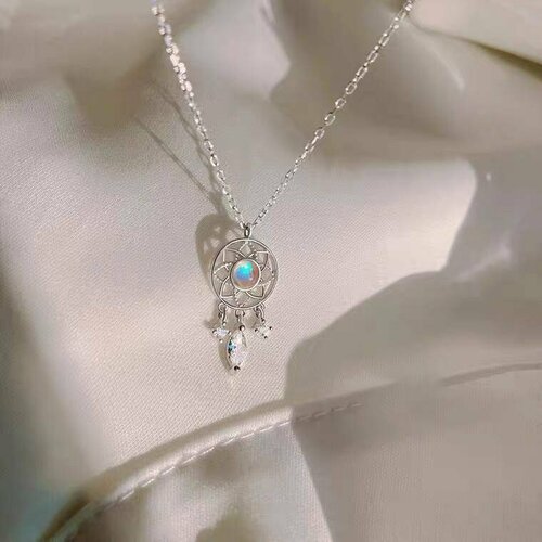 Колье MJ - Marjatta Jewelry лунный камень циркон длина 45 см мультиколор 1071₽