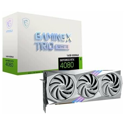 Видеокарта MSI GeForce RTX 4080 Gaming X Trio White ( белая ) 4711377044103