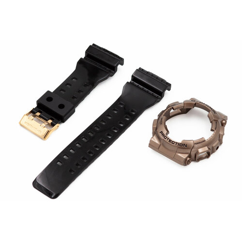 Ремешок фактура глянцевая, черный for casio g shock ga 110 ga 100 gd 120 rubber sports strap modification accessories including case and strap adapter