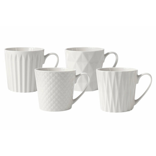 Набор кружек Maxwell  & Williams Nova, фарфор, белый, дизайнерский, 0.38л, 4 шт