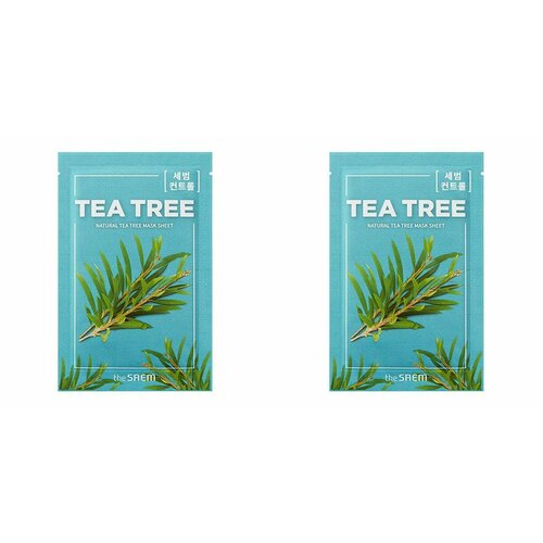 The Saem Маска тканевая для лица Natural Tea Tree Mask Sheet, 21 мл,2шт