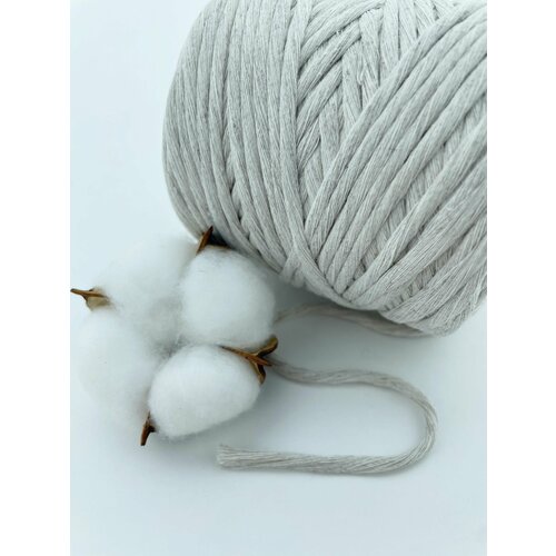 фото Шнур для макраме и рукоделия dolly hobby 80% хлопок 100 м/ 3 мм/ цвет - лён