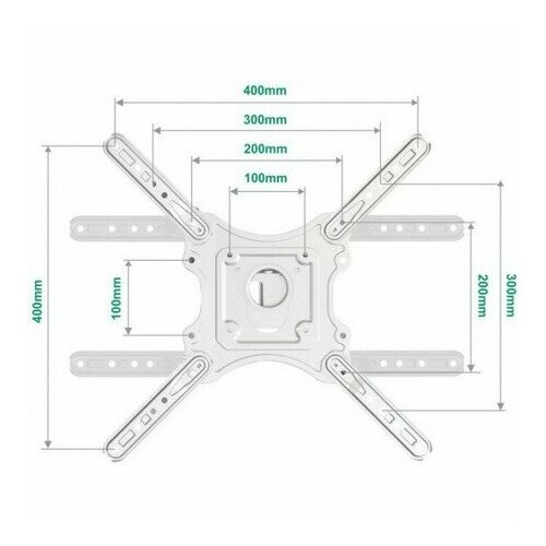 кронштейн onkron m4 для тв наклонно поворотный 32 65 55 500 мм от стены белый Кронштейн ONKRON M4 белый