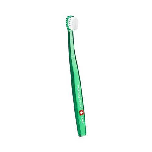Зубная щетка Tello 4480 Ultra Soft Kids (6-12 лет), зеленая